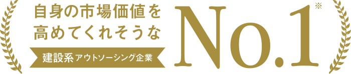 自身の市場価値を高めてくれそうな建設系アウトソーシング企業 第1位