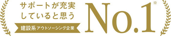 サポートが充実していると思う建設系アウトソーシング企業 第1位